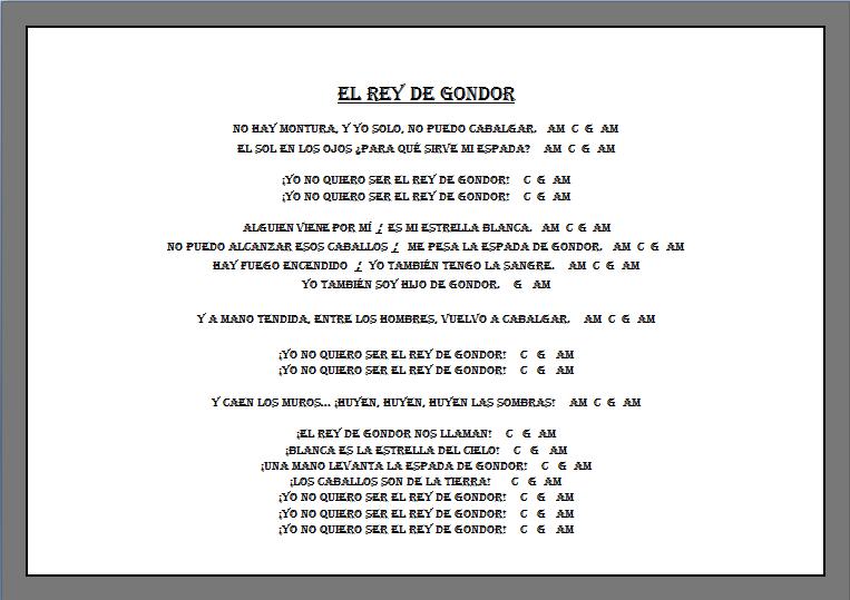 EL REY DE GONDOR