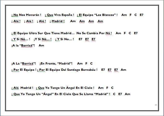 Tercera Página Frente Madrid